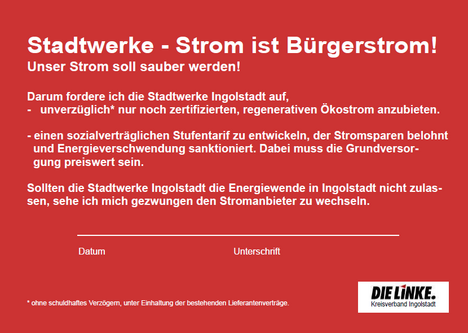 Postkarte Stadtwerkestrom