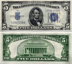Eine 5-Dollar-Note: Silver certificated